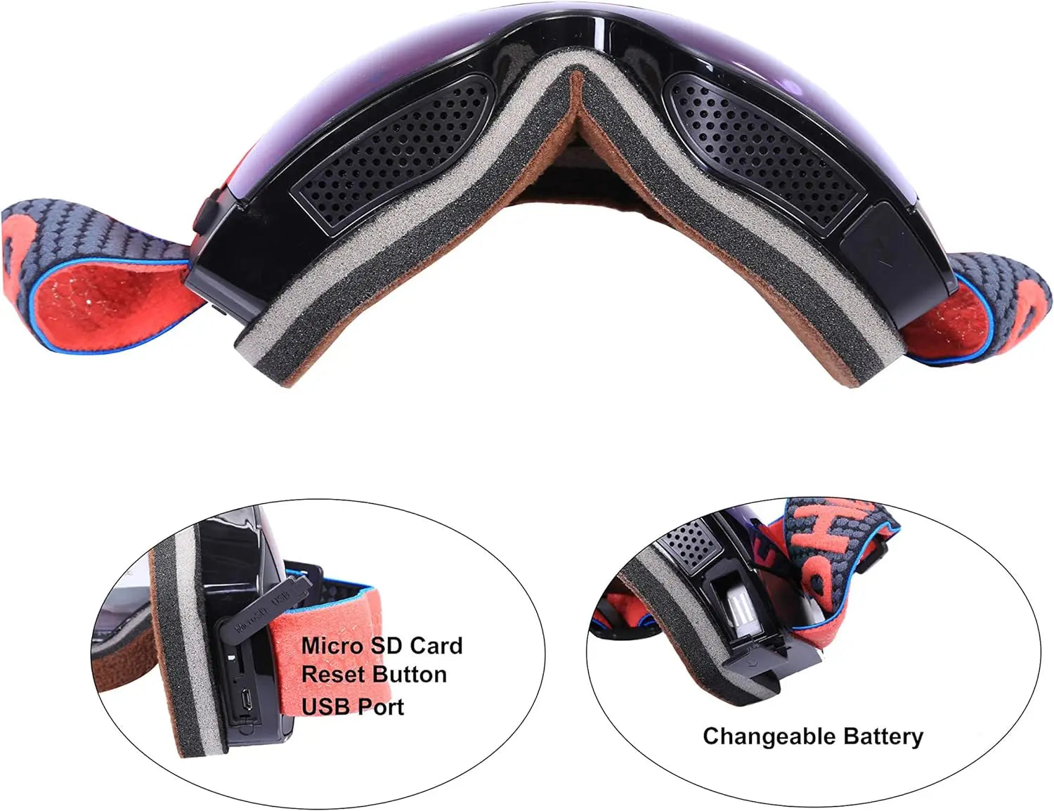 4K Camera Snow Goggles and Audio Sunglasses